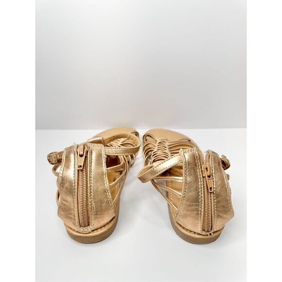 Nordstrom Gladiator Sandals Womens Size 5 Open Toe in Gold - Picture 5 of 9